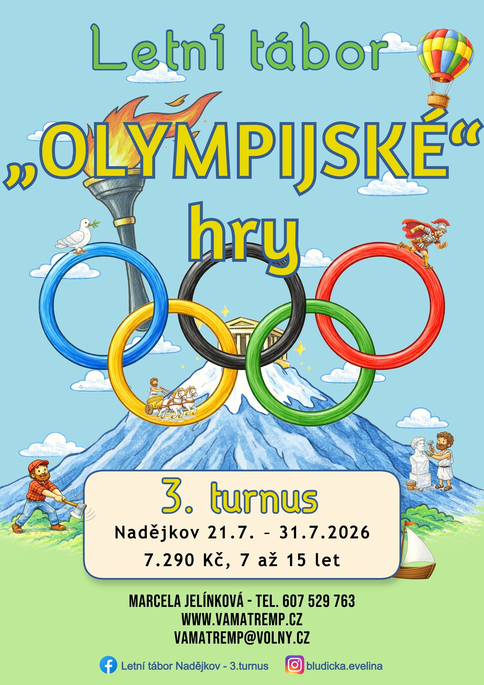Plakát tábora Bludička Evelína Olympijské hry